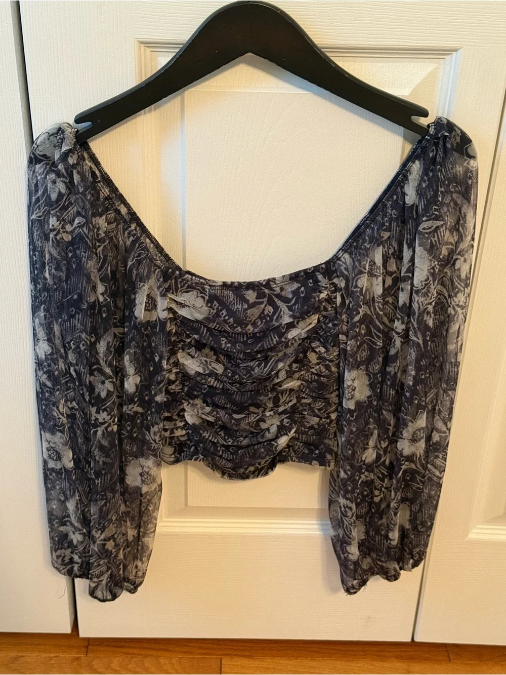 Free People Lilia Top in Navy Combo